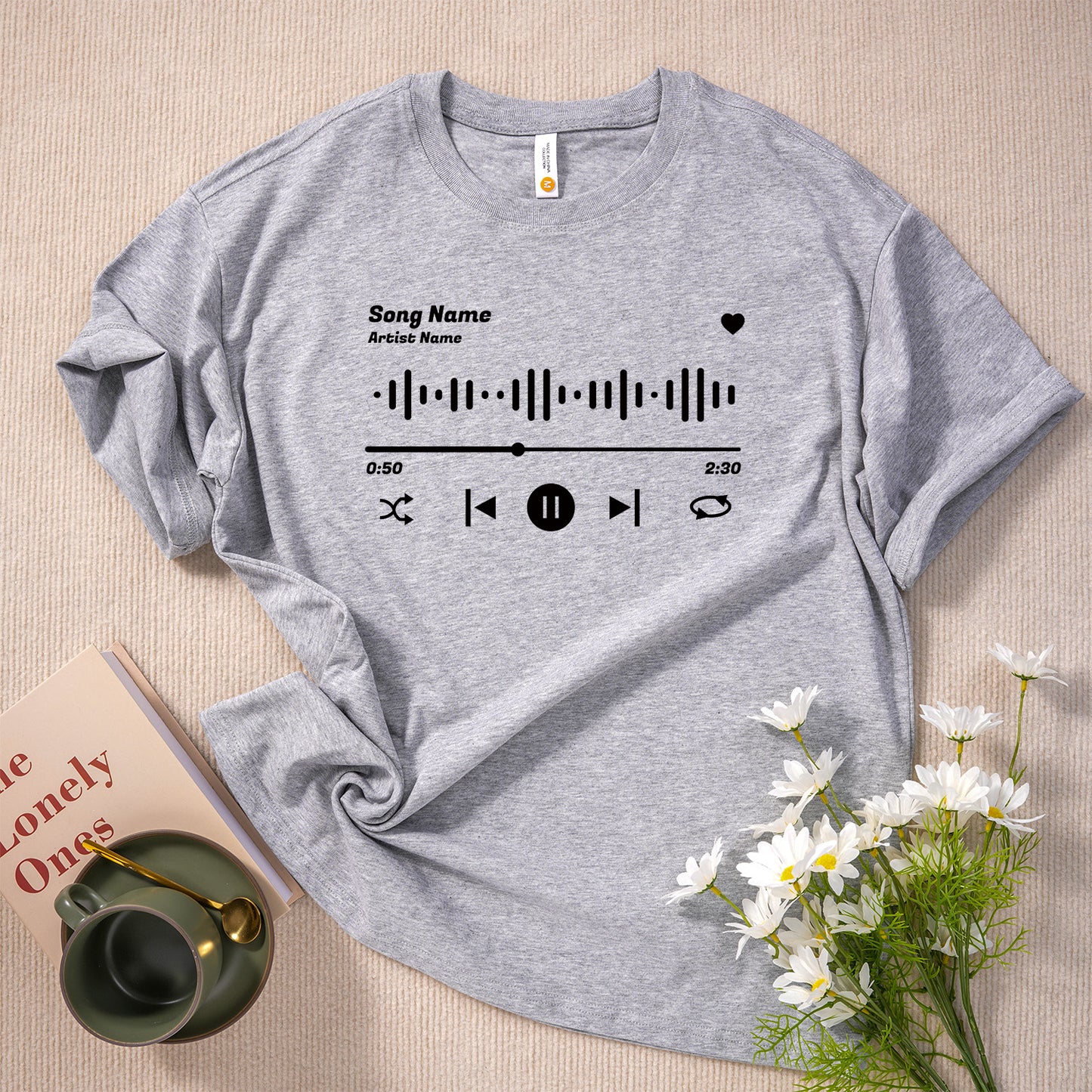 Custom Song Name Printed T-Shirt Sweatshirt, Custom Favorite Artist Tee