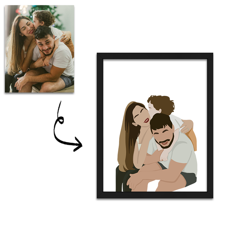 Personalised Memory Portrait - for Couples, Family