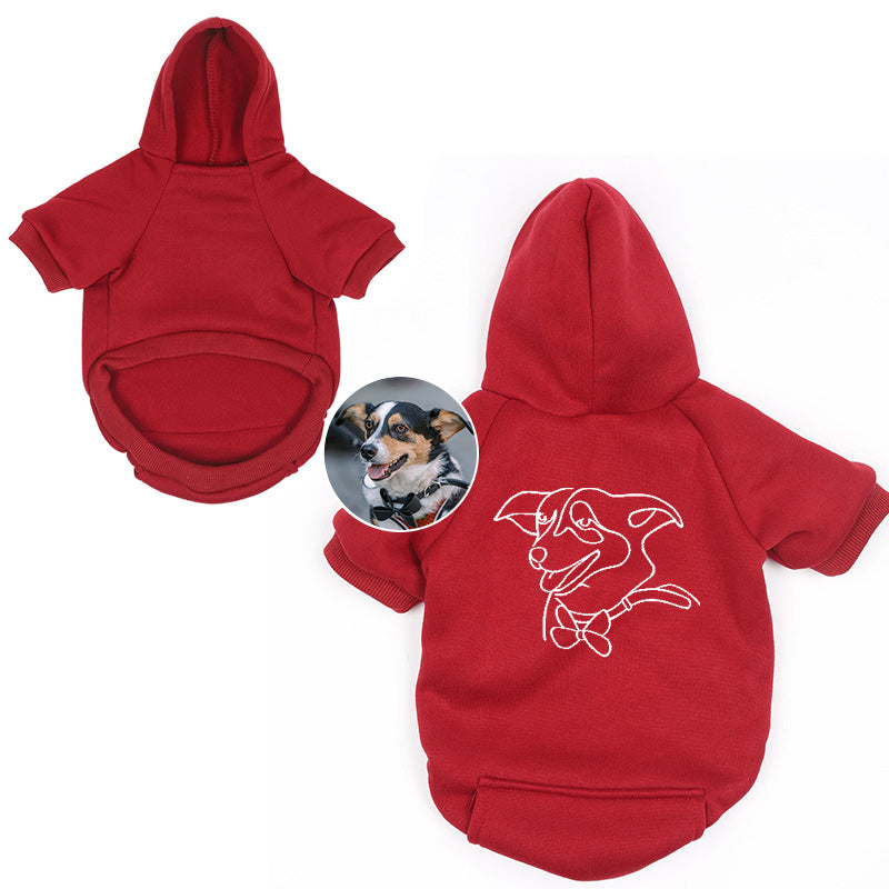Customized Embroidered Pet Hoodie - Dress Your Pawsome Pal in Style