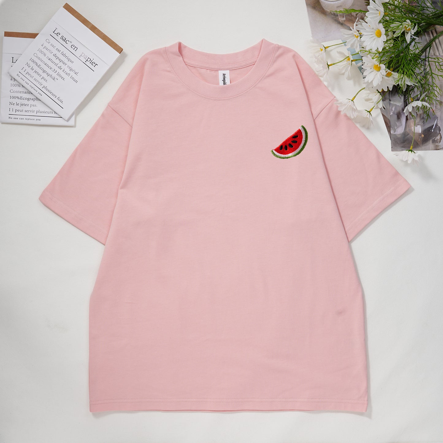 Summer Essentials - Fruit Embroidery T-Shirt
