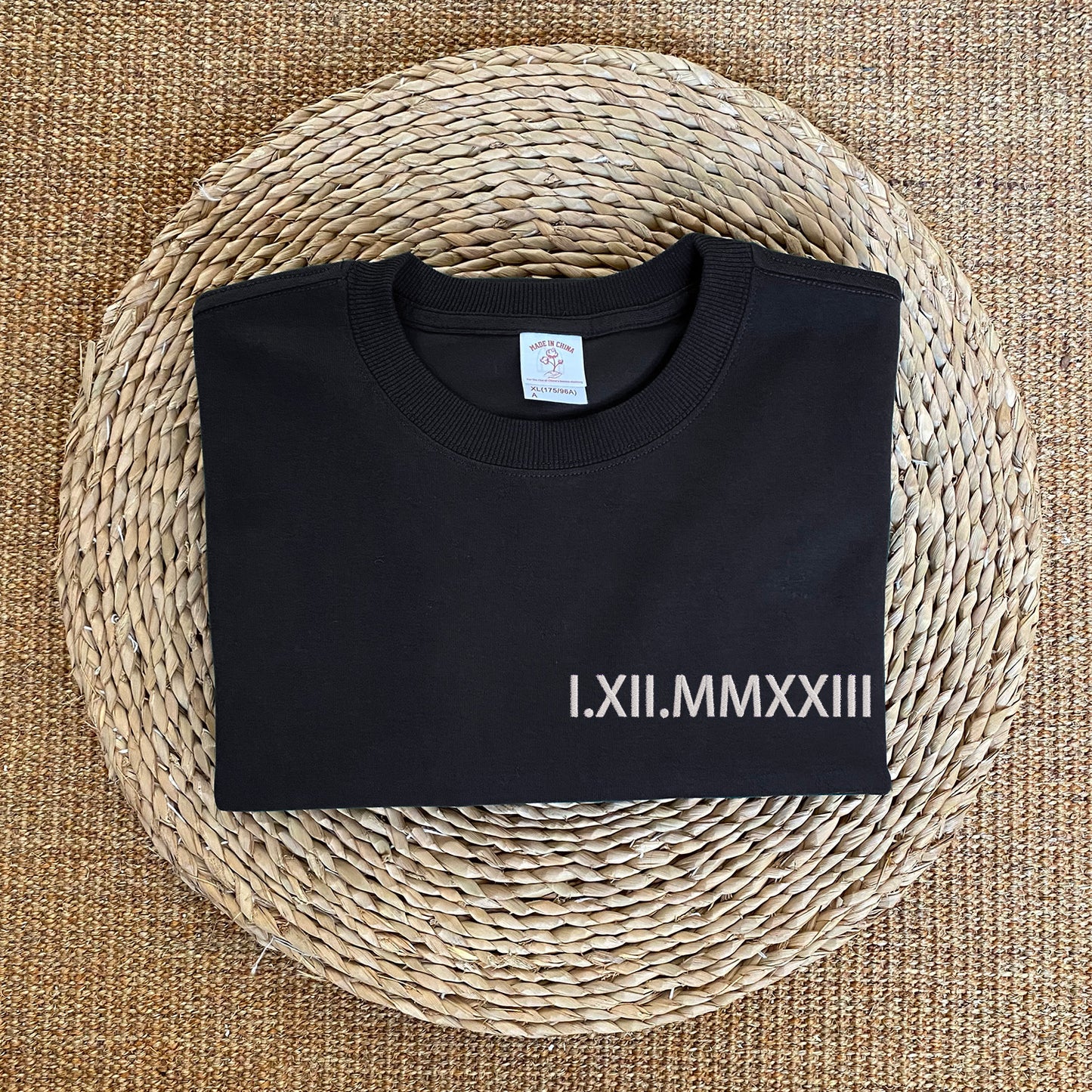 Roman Numeral Chic: Tailor-Made Embroidered Sweatshirt for You
