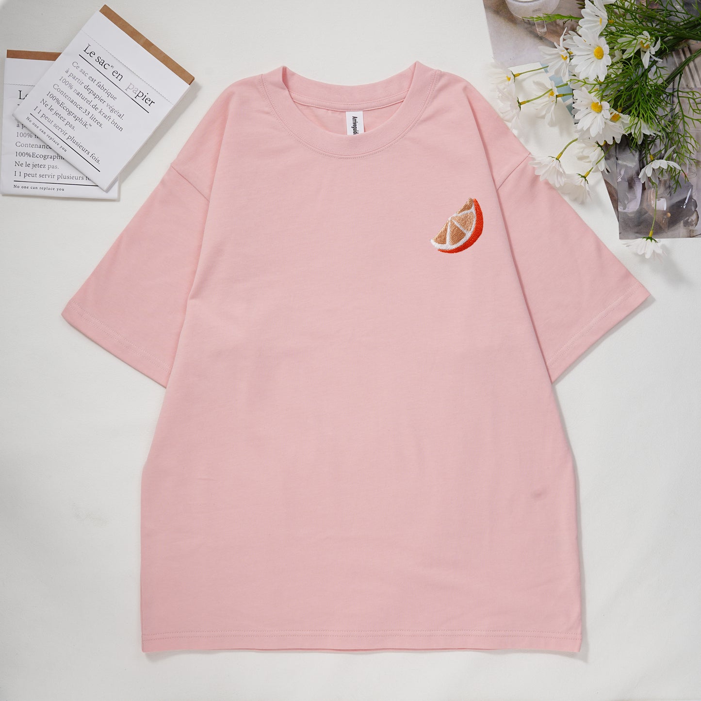 Summer Essentials - Fruit Embroidery T-Shirt