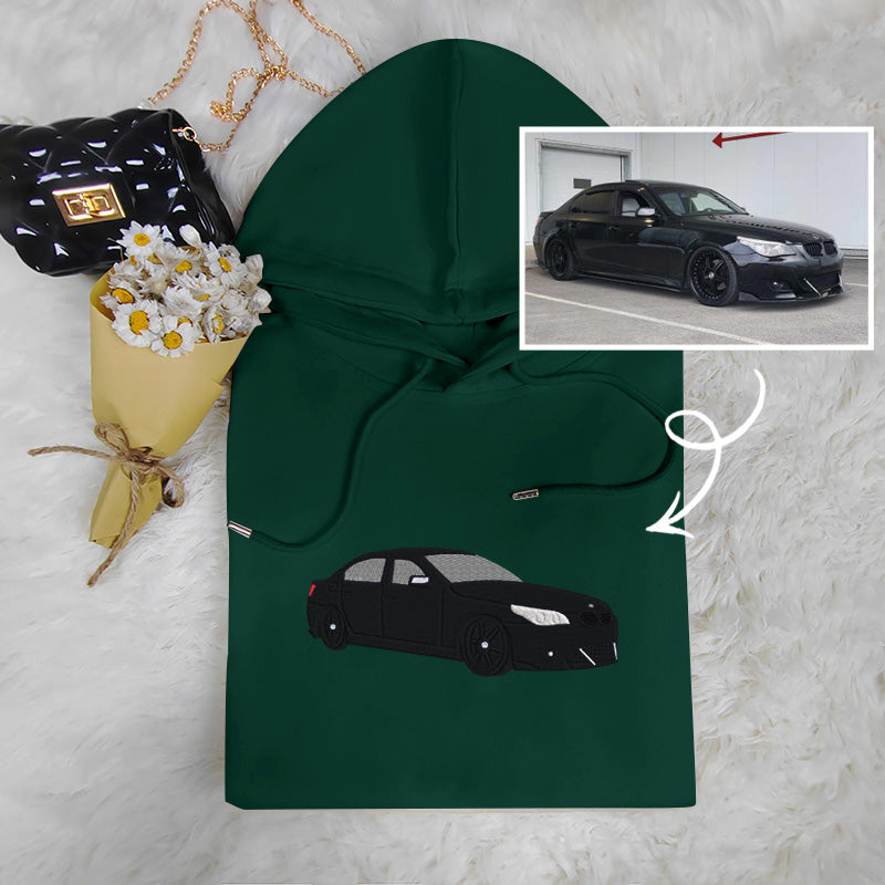 Express Your Love for Cars: Personalized Car Embroidery Hoodie