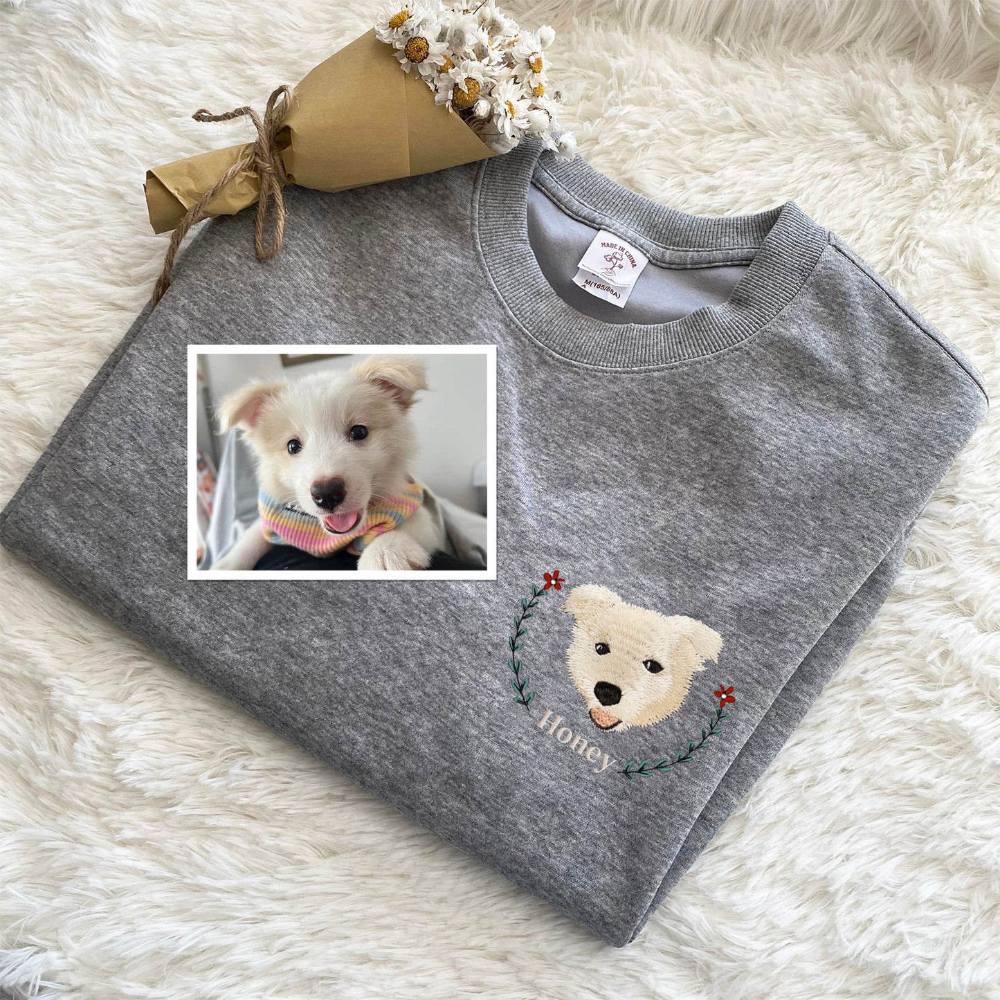 Custom Embroidered Doggy Designs: Stylish Sweatshirts