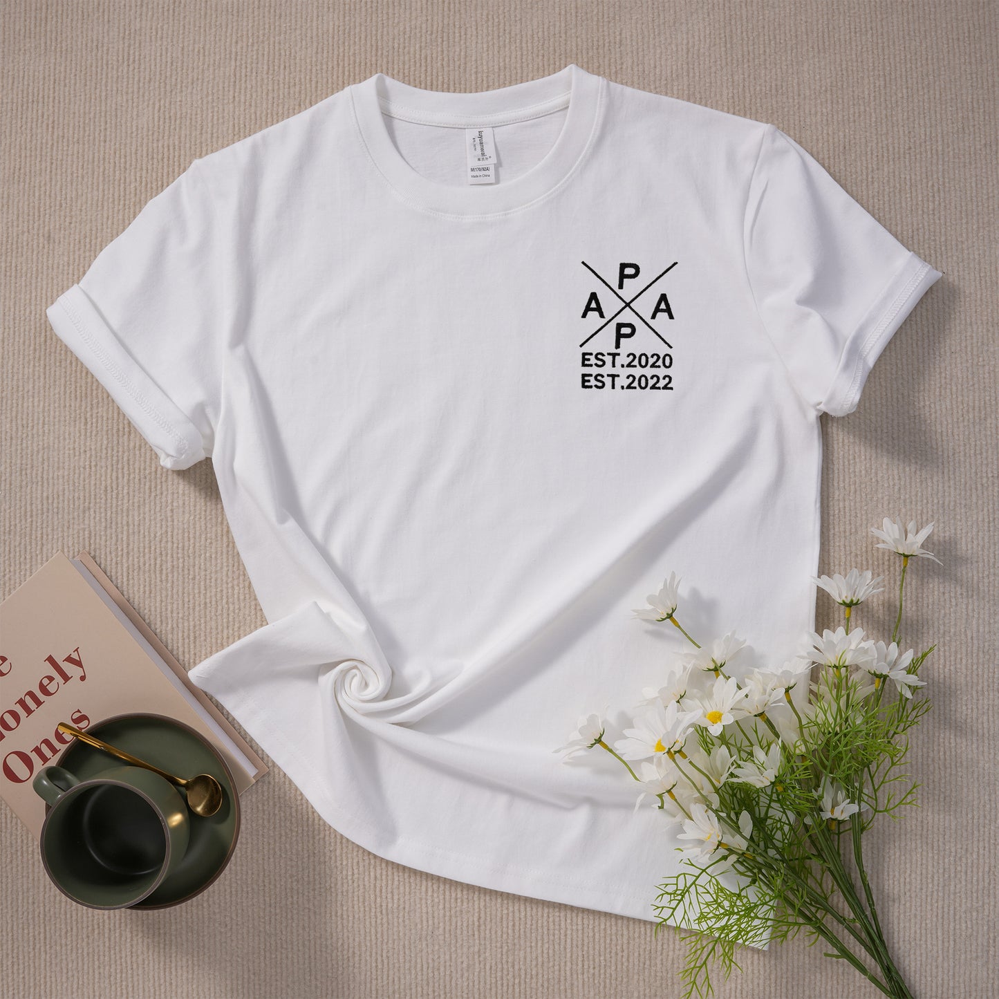 Special customized embroidered T-shirt for Father's Day, gift for dad