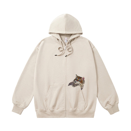 Boutique Embroidery: Pocket Pet Embroidery Custom Hoodie