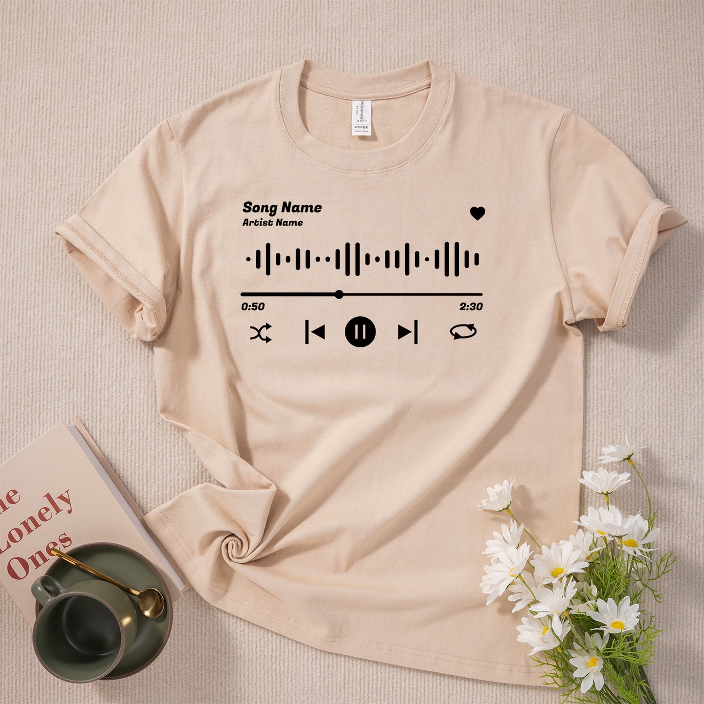 Custom Song Name Printed T-Shirt Sweatshirt, Custom Favorite Artist Tee