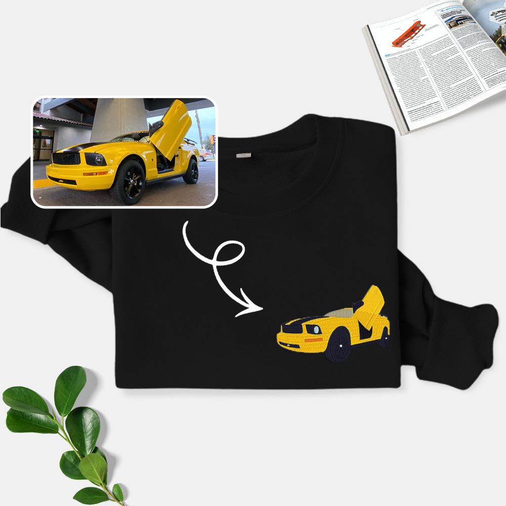 Drive in Style: Customized Embroidered Supercar Hoodie