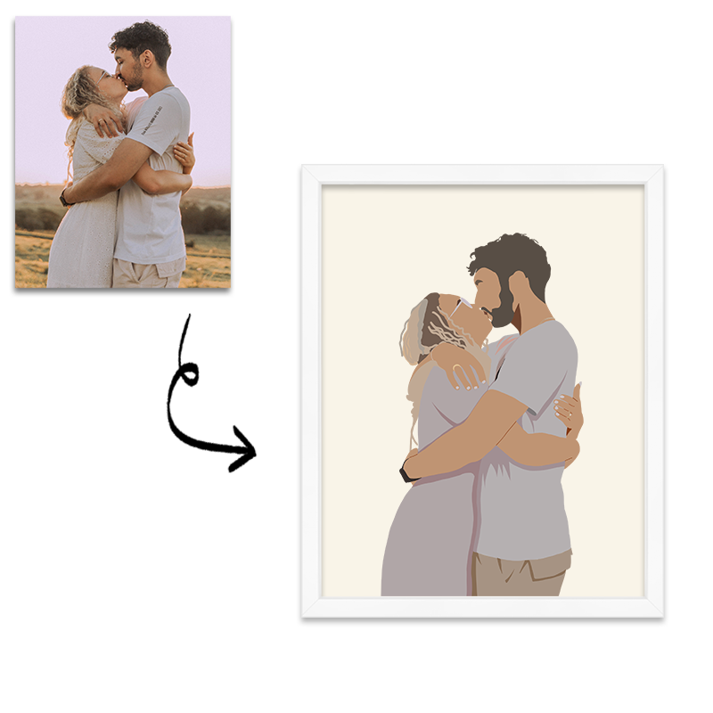 Personalised Memory Portrait - for Couples, Family
