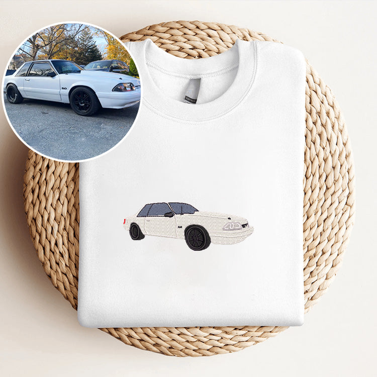 Personalized Automotive Elegance: Embroidered Sweatshirt