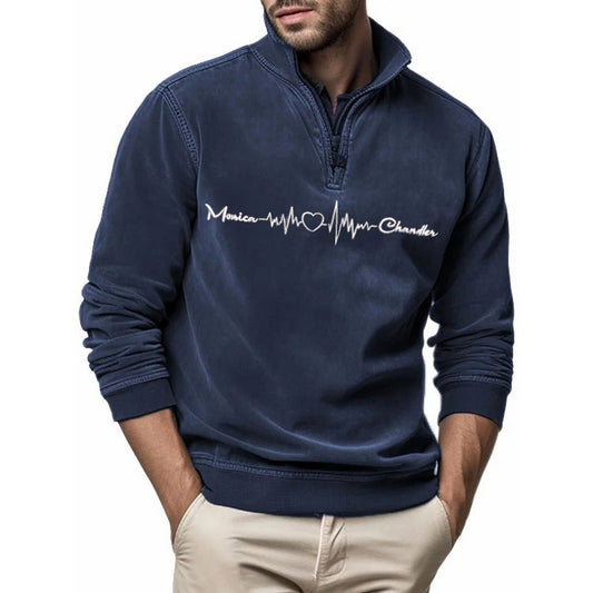 Custom Embroidered Half-Zip Men's Hoodie: Personalize Your Style!