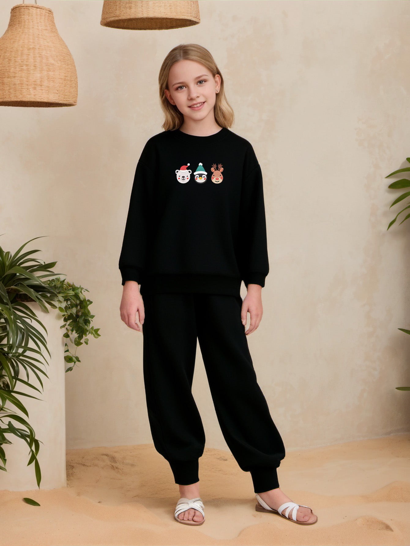 European-American Trendy Kids' Embroidered T-Shirt - Warm and Comfortable Autumn Sweatshirt/Hoodie