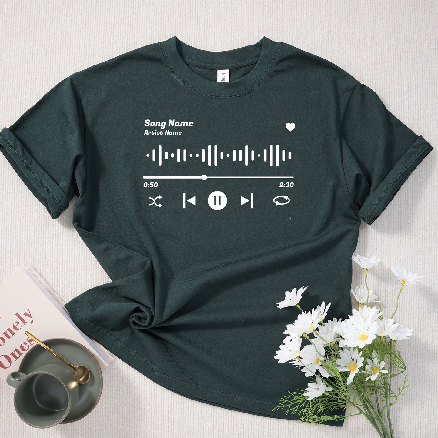 Custom Song Name Printed T-Shirt Sweatshirt, Custom Favorite Artist Tee