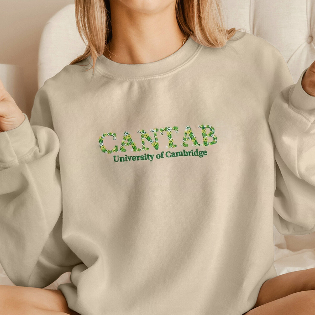 Custom Floral Embroidery T-Shirt/Sweatshirt/Hoodie - Unique Flower-Filled Design with Personalizable Sleeve Embroidery