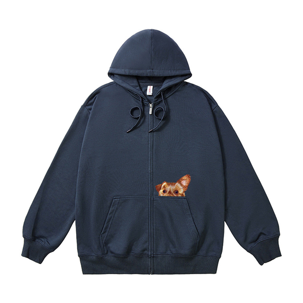 Boutique Embroidery: Pocket Pet Embroidery Custom Hoodie