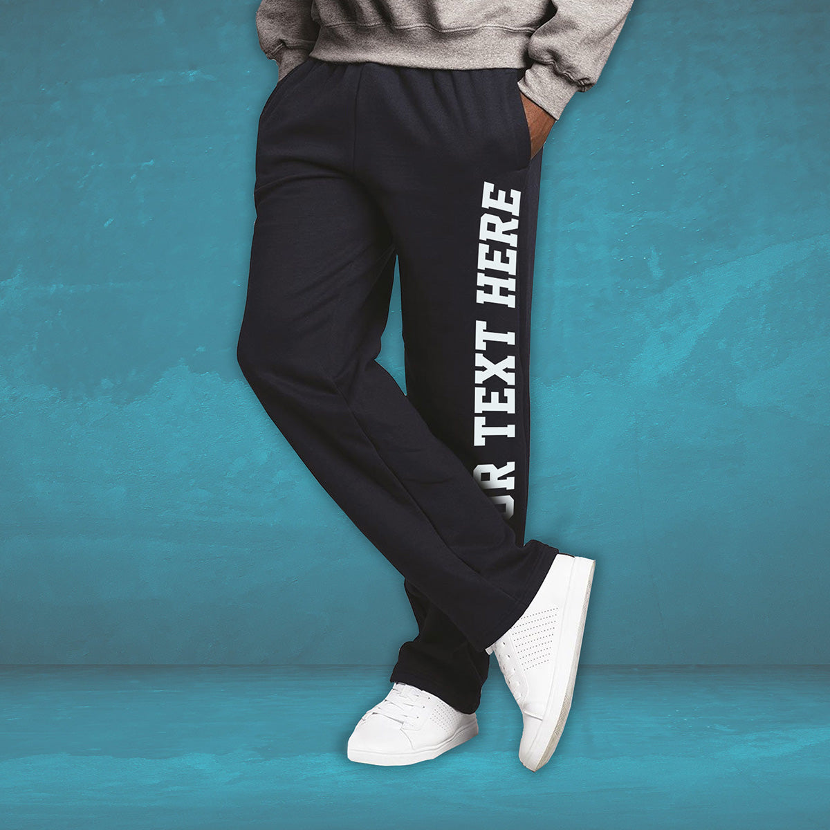 Personalized Embroidery Men's Casual Athletic Pants - Customizable Text & Location for Ultimate Style and Comfort!