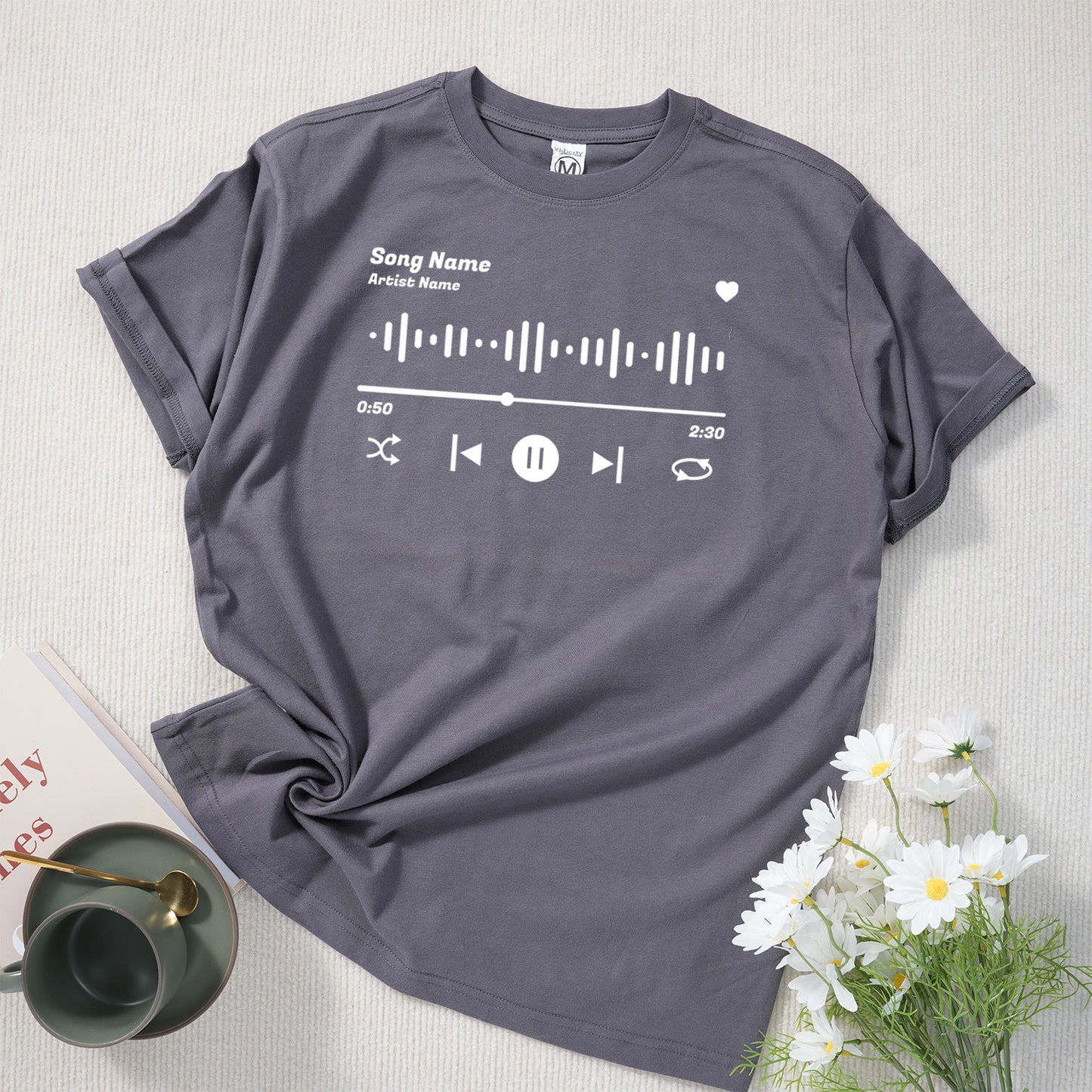 Custom Song Name Printed T-Shirt Sweatshirt, Custom Favorite Artist Tee