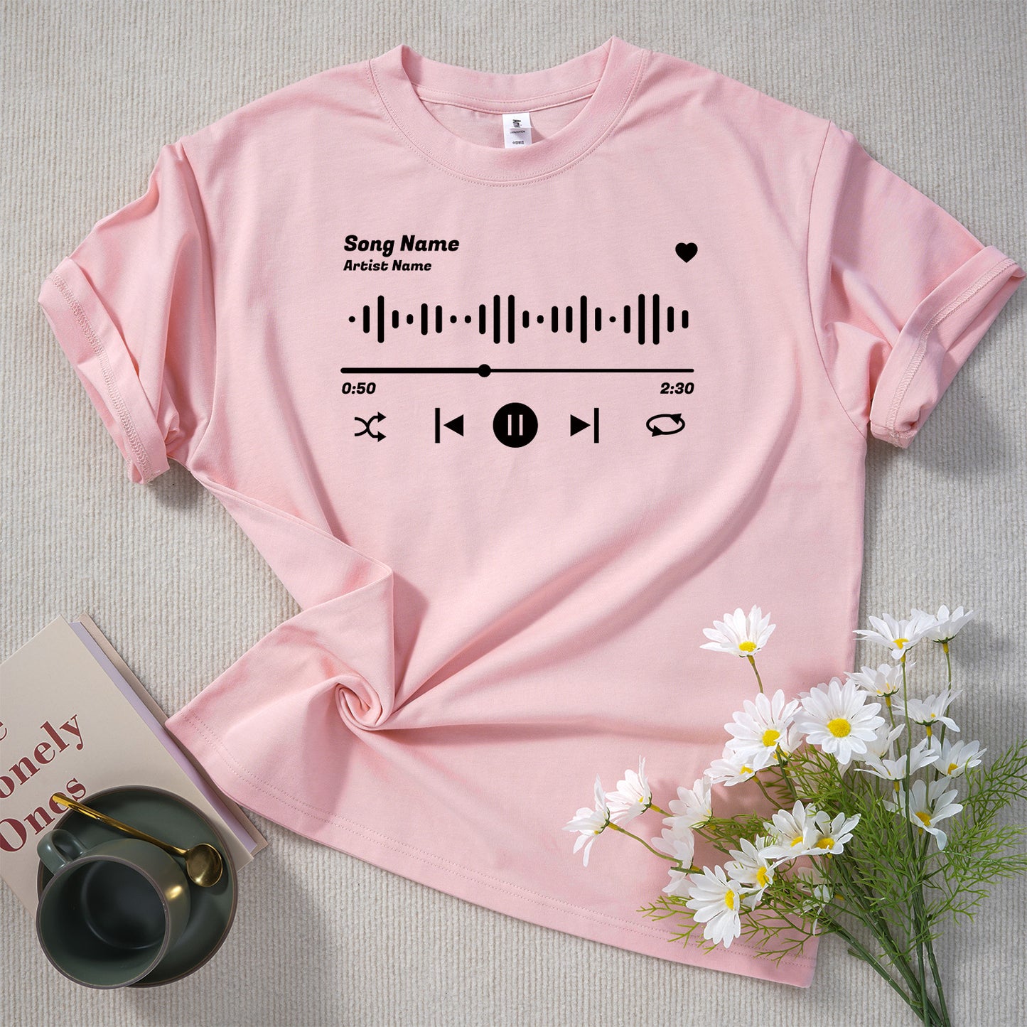 Custom Song Name Printed T-Shirt Sweatshirt, Custom Favorite Artist Tee