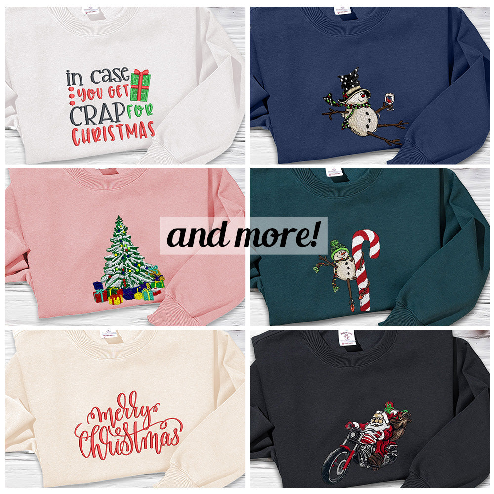 Customized Christmas Element Hoodie | Available in Six Colors with Unique Embroidery, Make This Christmas Even More Special!