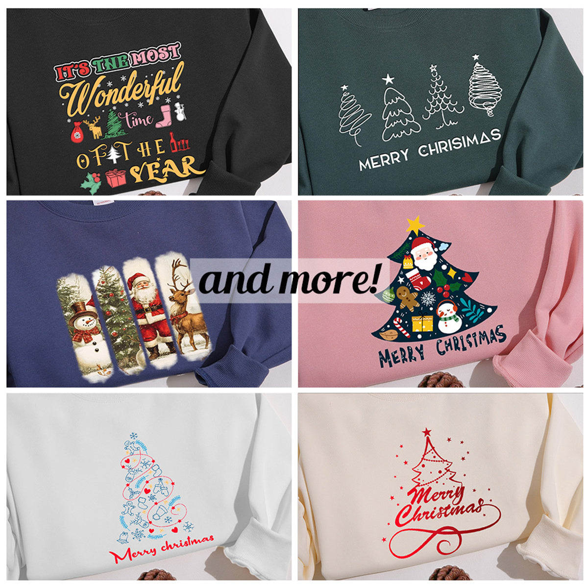 Embroidered Christmas Sweatshirt | Autumn Collection | Cozy & Festive Design | Perfect for Winter Celebrations | Stylish & Comfortable | Ideal Gift for Friends & Family