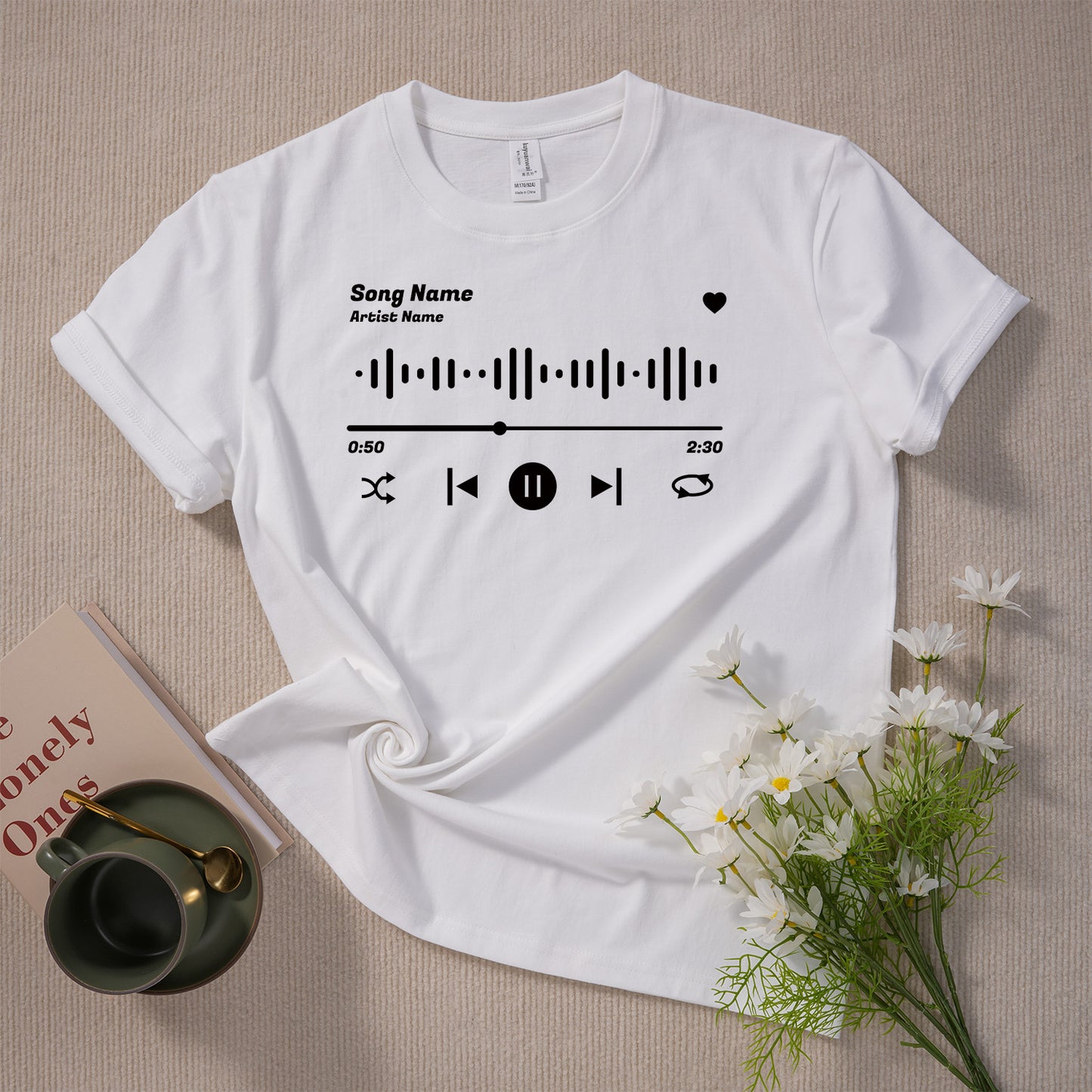 Custom Song Name Printed T-Shirt Sweatshirt, Custom Favorite Artist Tee