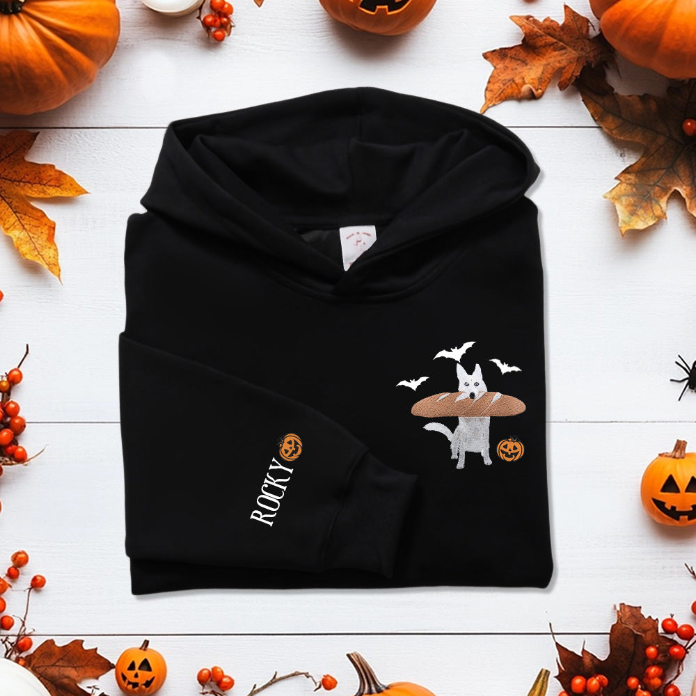 Halloween-Inspired Pet Embroidered Fashion Hoodie - Available in 6 Color Options, Perfectly Blending Festive Spirit with Personal Style!"