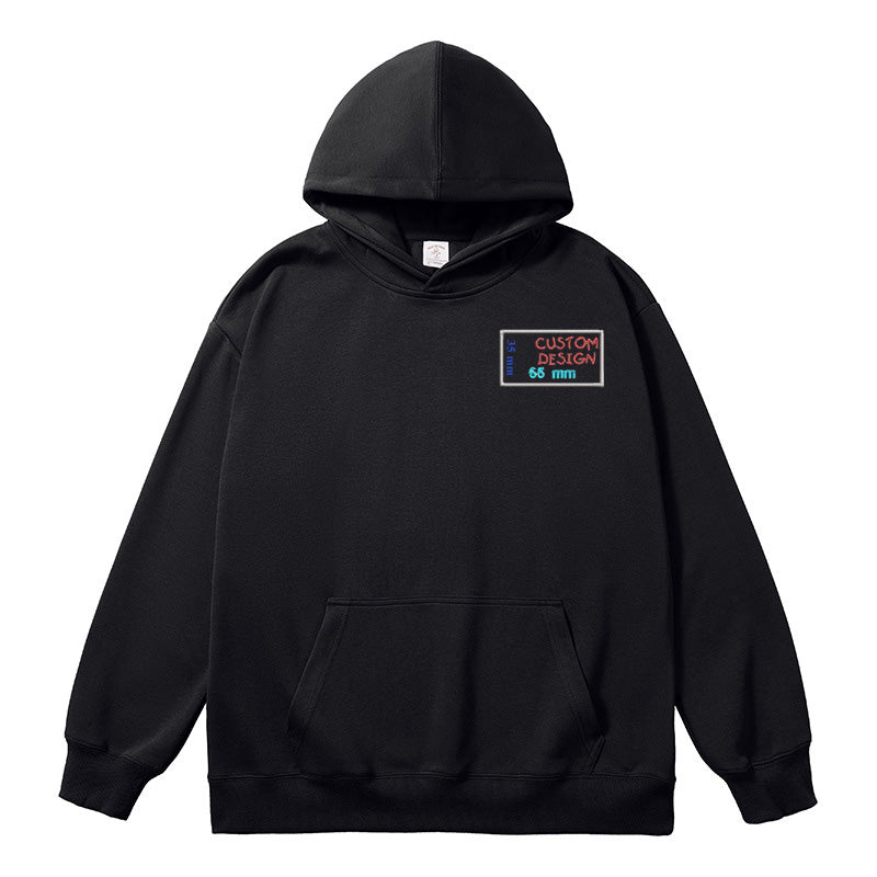 Custom Embroidered Fall Hoodies: Upload Your Design, Choose Stitch Color & Placement for a Unique, 7-Color Statement Piece