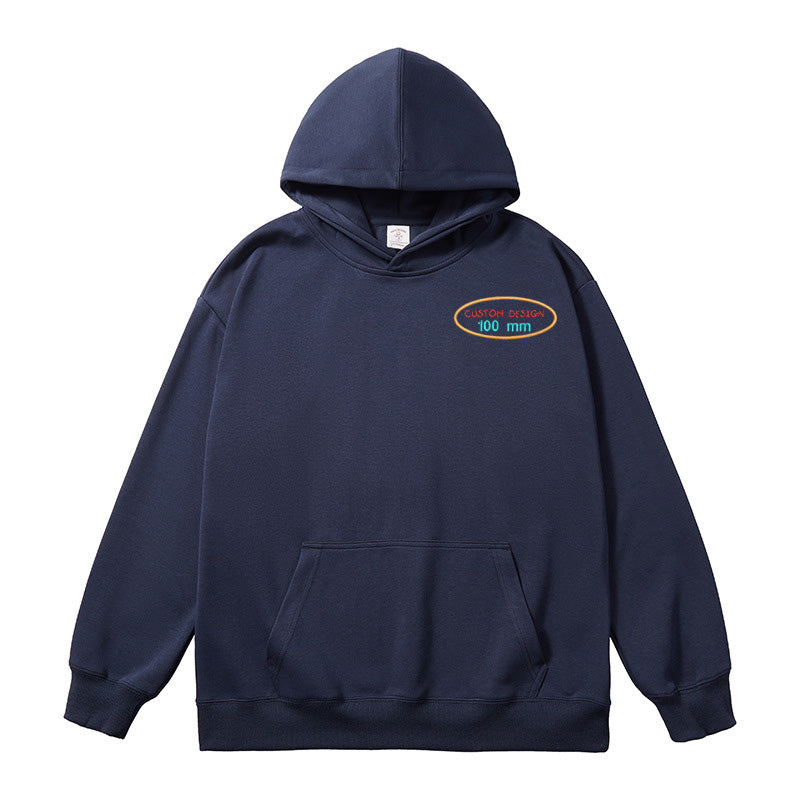 Custom Embroidered Fall Hoodies: Upload Your Design, Choose Stitch Color & Placement for a Unique, 7-Color Statement Piece