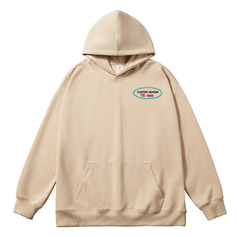 Custom Embroidered Fall Hoodies: Upload Your Design, Choose Stitch Color & Placement for a Unique, 7-Color Statement Piece