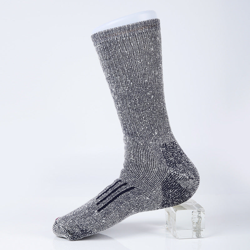 Unisex Wool Socks for Autumn and Winter, Thickened Warm Hiking Socks, Thermal, Non-Slip, Breathable Sports Socks, Outdoor Long Tube Socks."