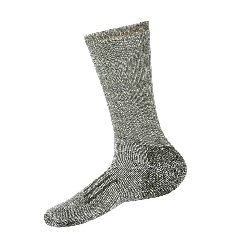 Unisex Wool Socks for Autumn and Winter, Thickened Warm Hiking Socks, Thermal, Non-Slip, Breathable Sports Socks, Outdoor Long Tube Socks."