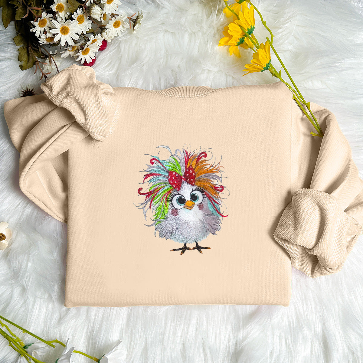 Customizable Cool Chick Embroidery T-shirt/Sweatshirt/Hoodie - Unique Designs for Young Fashion Enthusiasts!