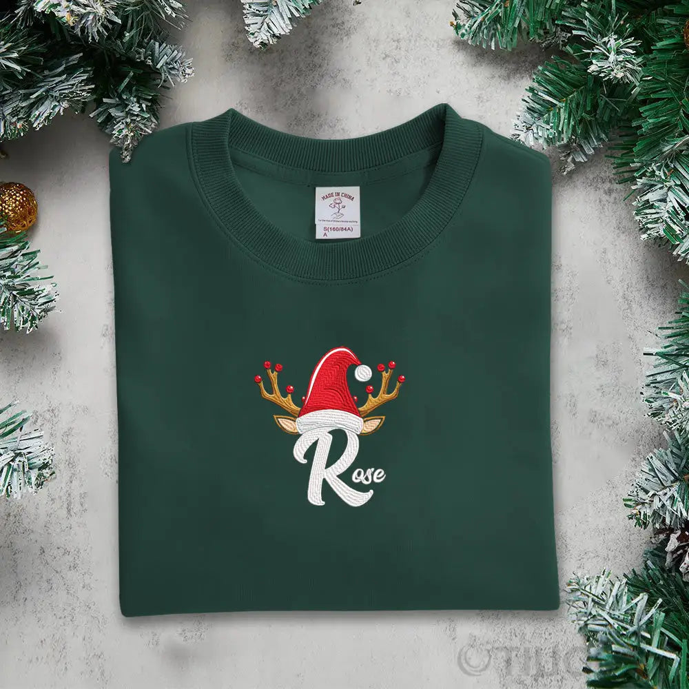 Christmas Festive Customized Sweaters: Embroidered Letters