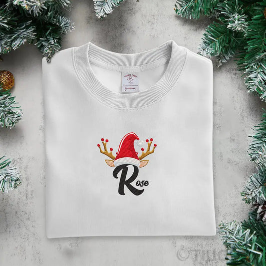 Christmas Festive Customized Sweaters: Embroidered Letters