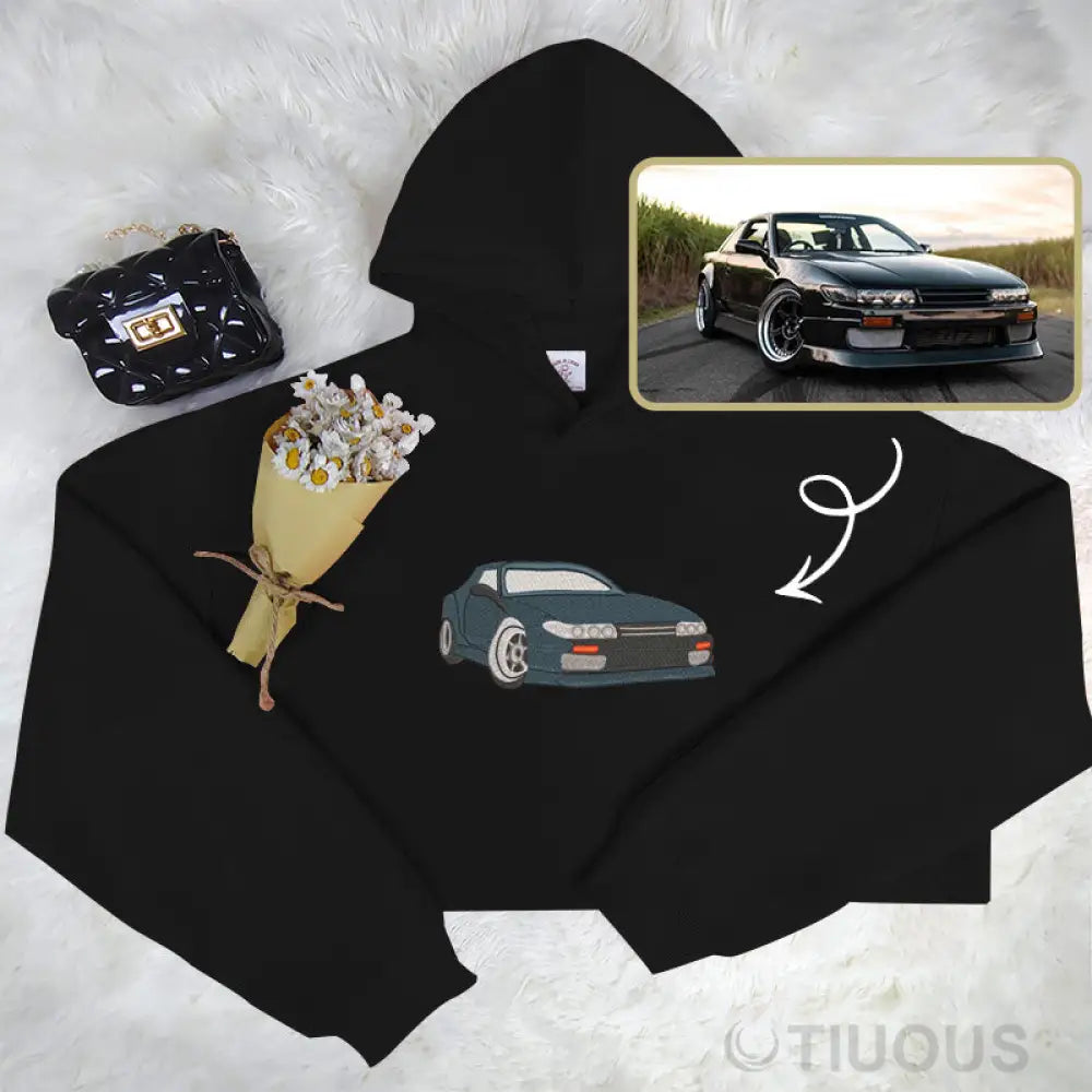 Custom Car Embroidered Sweatshirt: Drive In Style