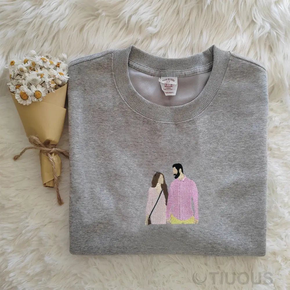 Custom Couples Embroidered Sweatshirts: A Stitched Bond