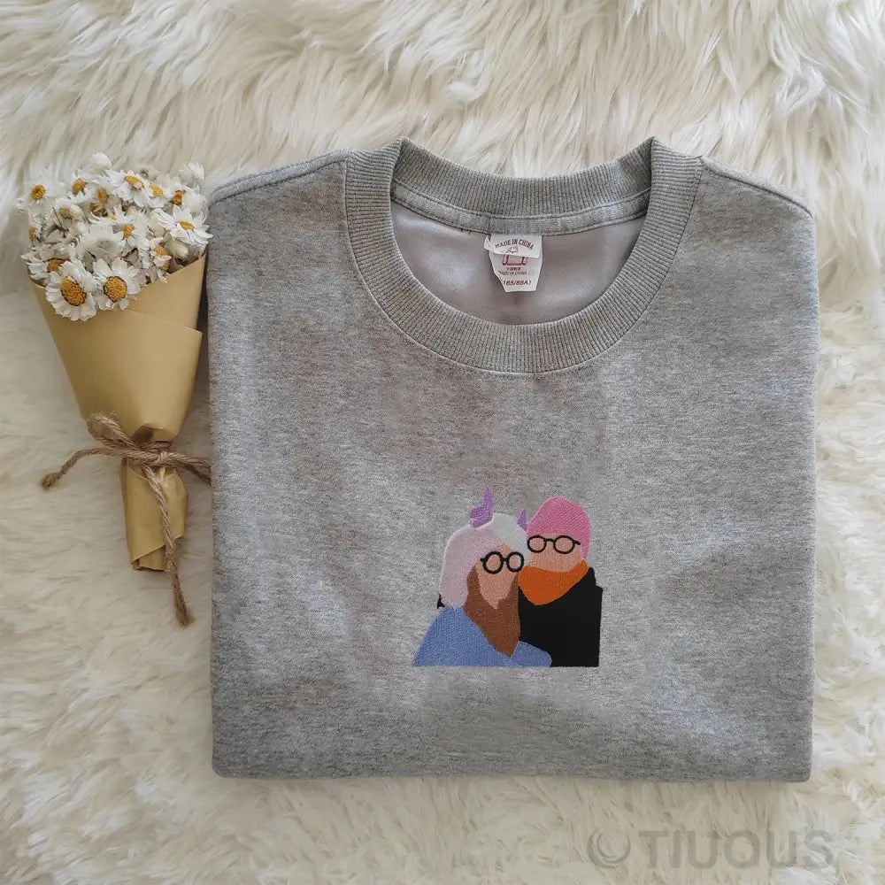 Custom Couples Embroidered Sweatshirts: Wear Your Love