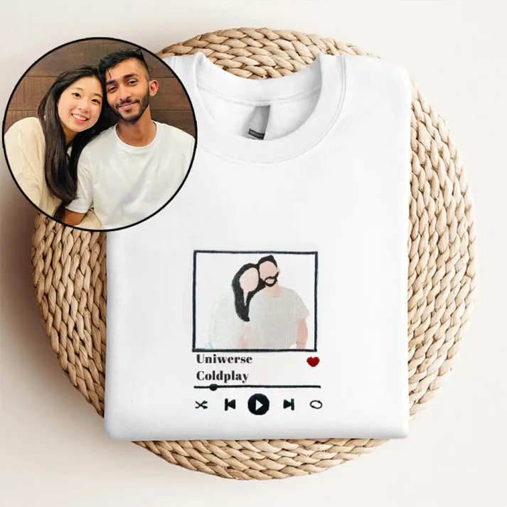 Custom embroidered sweatshirts for families and couples, the best anniversary gifts