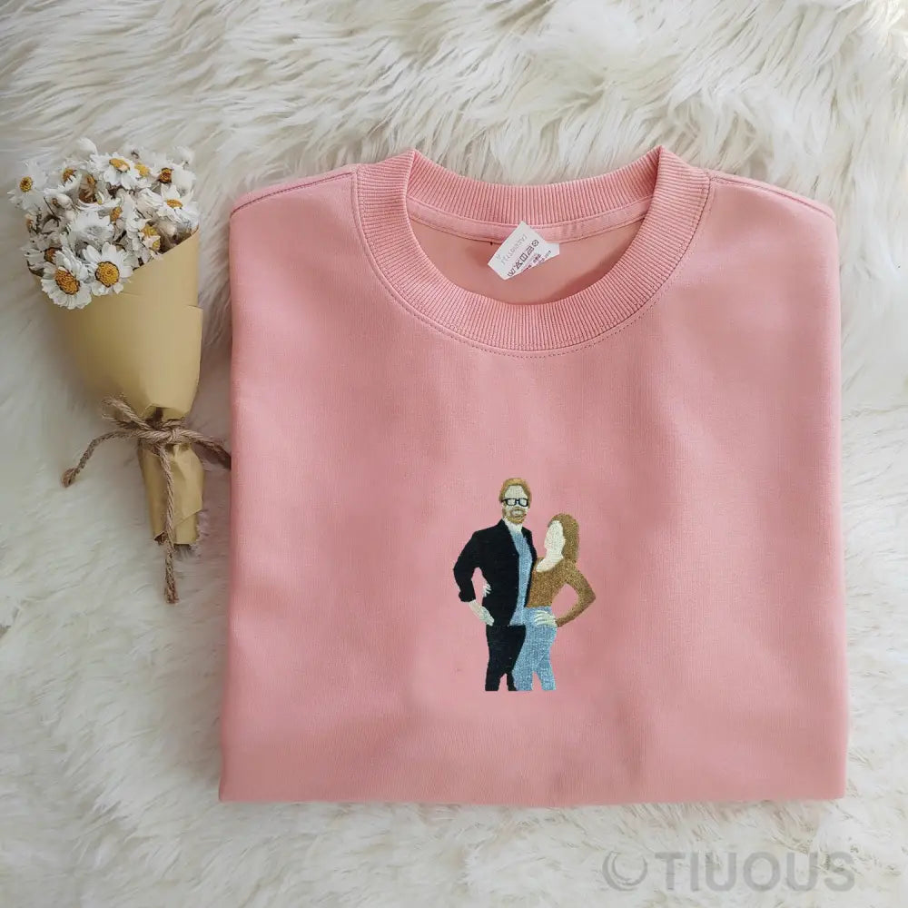 Customized Couples Matching Embroidered Sweatshirts: Love