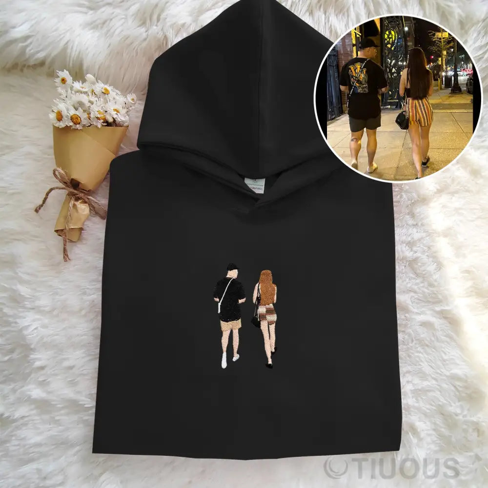 Customized Embroidered Hoodies For Couple Photos The Best Matching Hoodie Romantic Personality