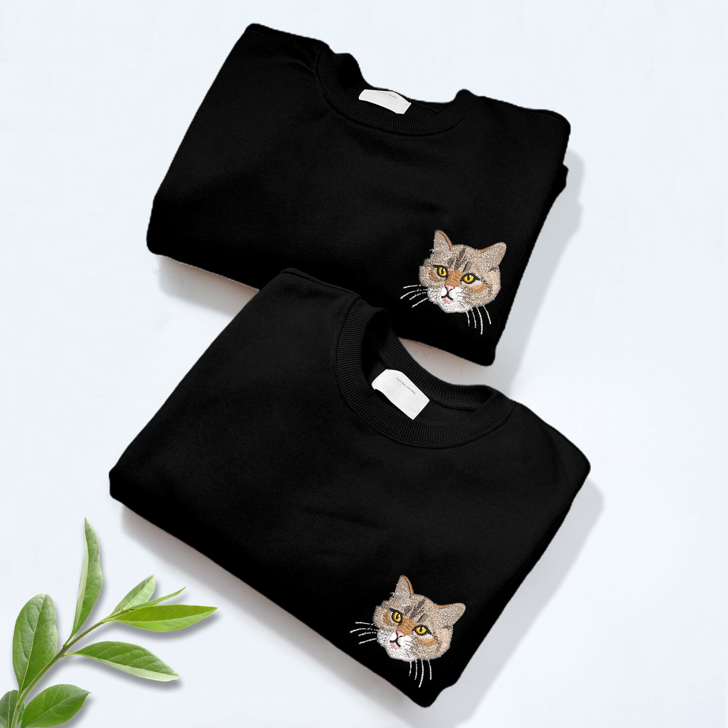 Customized pet cat embroidered sweatshirt