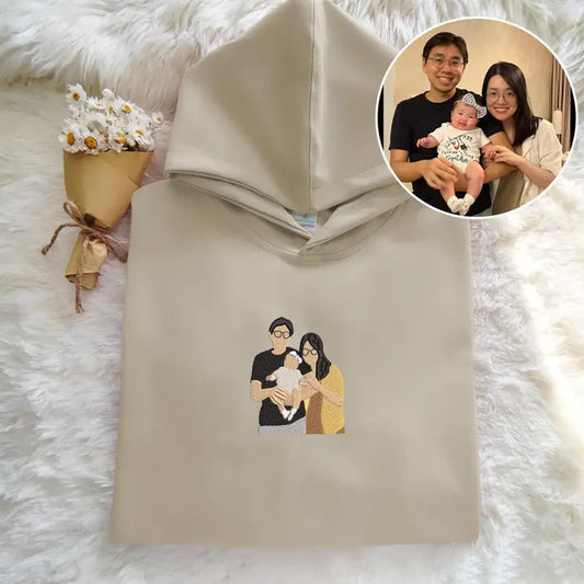 Customized sweatshirt for family portrait