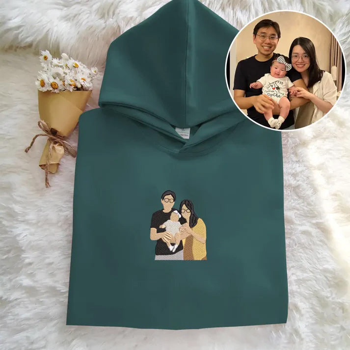 Customized sweatshirt for family portrait