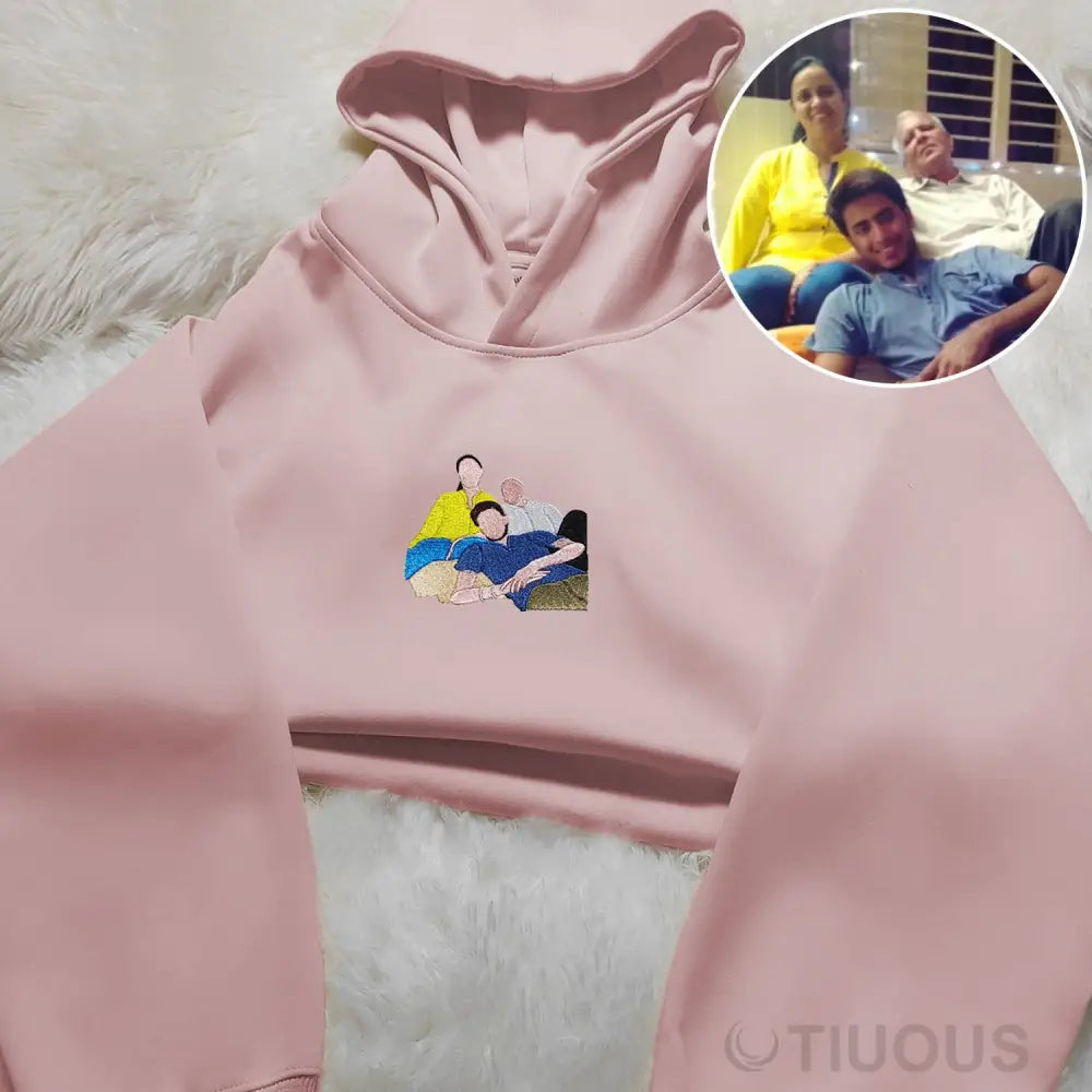 Family Colorful Embroidered Smooth Hoodie Custom