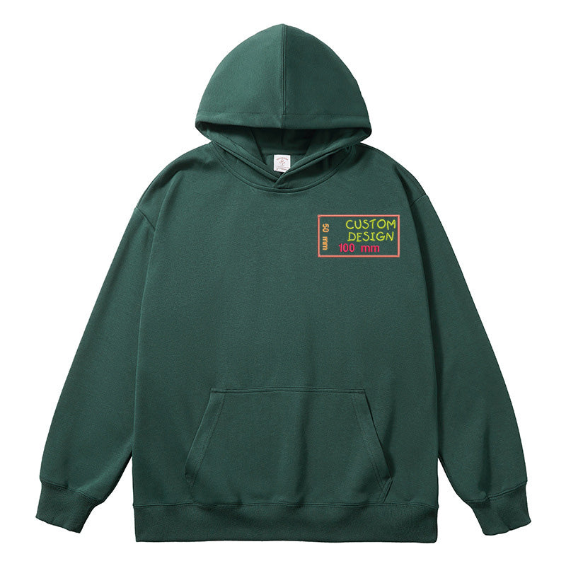 Custom Embroidered Fall Hoodies: Upload Your Design, Choose Stitch Color & Placement for a Unique, 7-Color Statement Piece