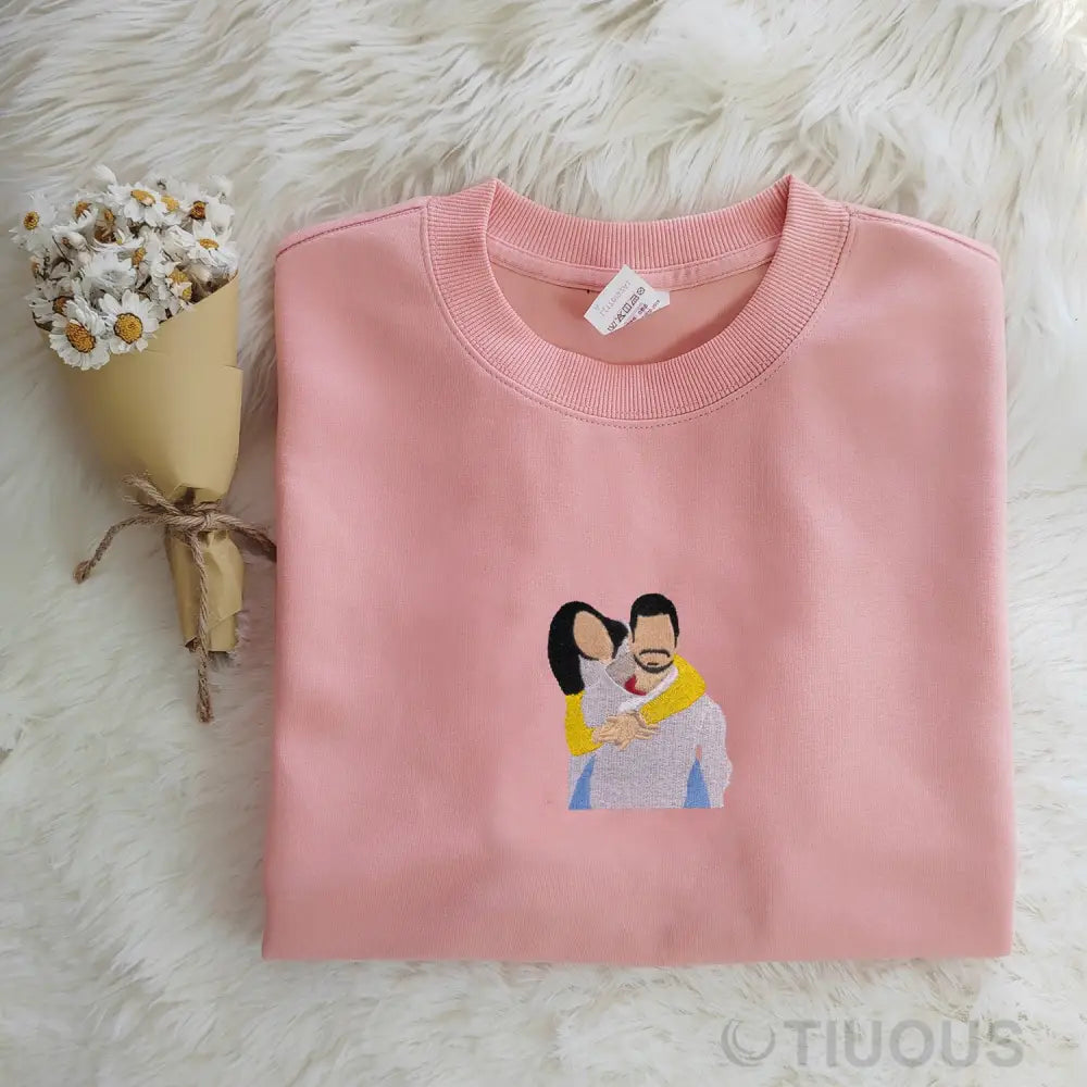 Personalized Couples Custom Embroidered Hoodies: Tailored Love