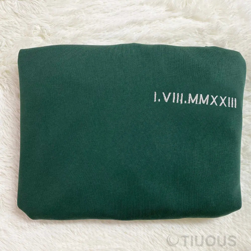 Personalized Roman Numeral Embroidered Sweatshirt