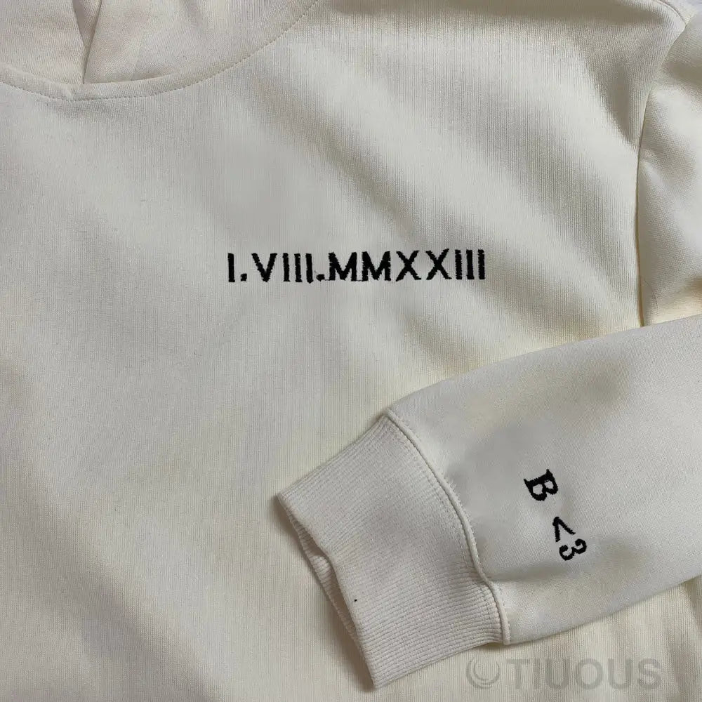 Personalized Roman Numeral Embroidered Sweatshirt