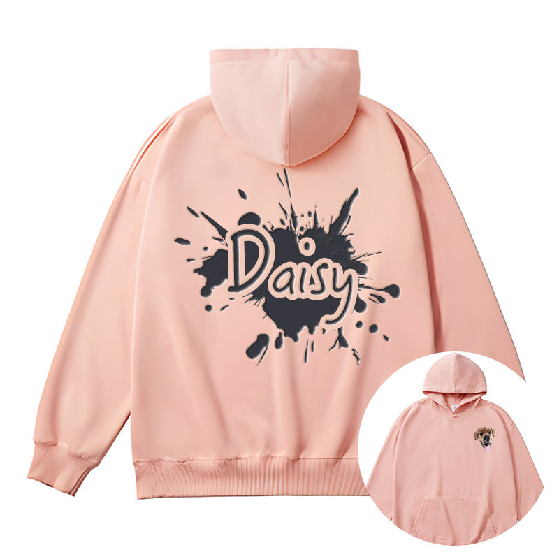 Trendy Fashion Hooded Sweatshirt with Heat-Printed Design