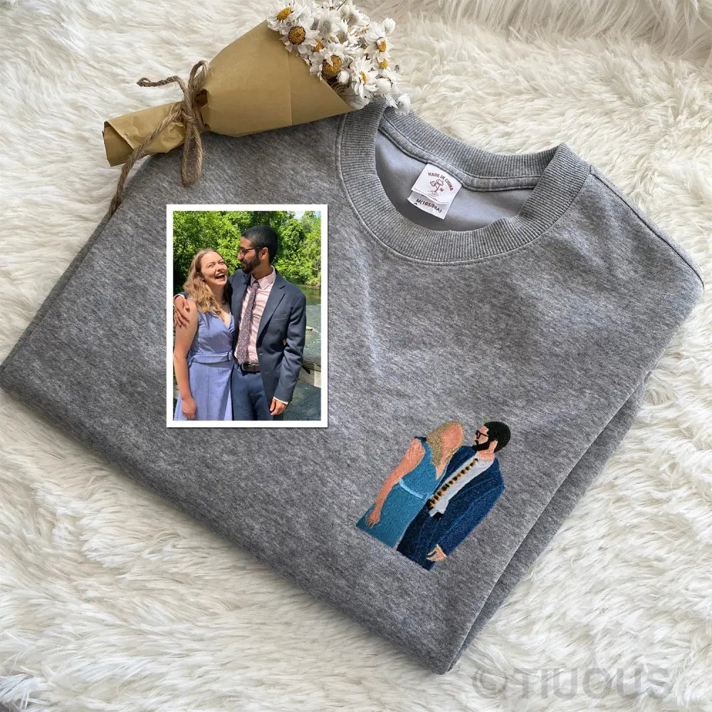 Tailored Couple Embroidered Sweatshirts Love In Stitches